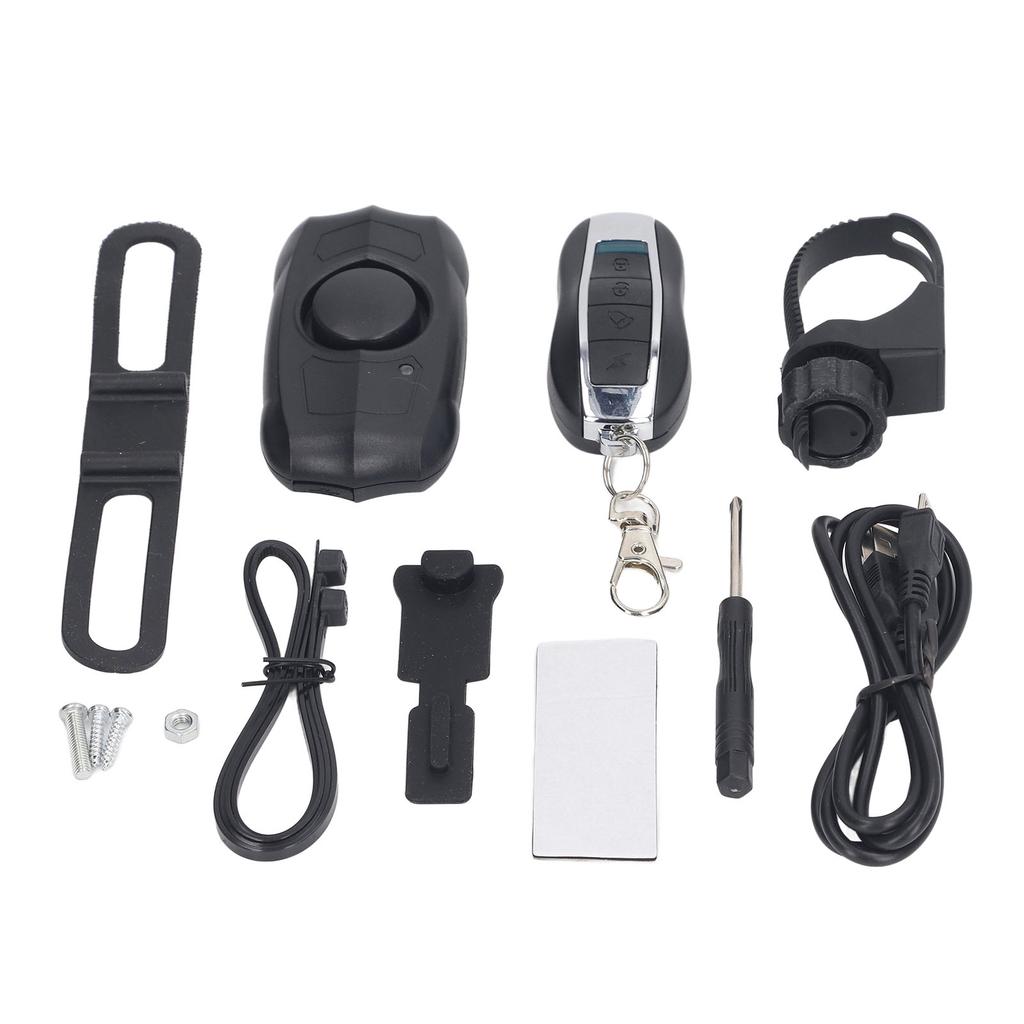 Electric Vehicle Alarm USB Charging Bike Wireless Remote Control Vibration Alarm Built In Battery