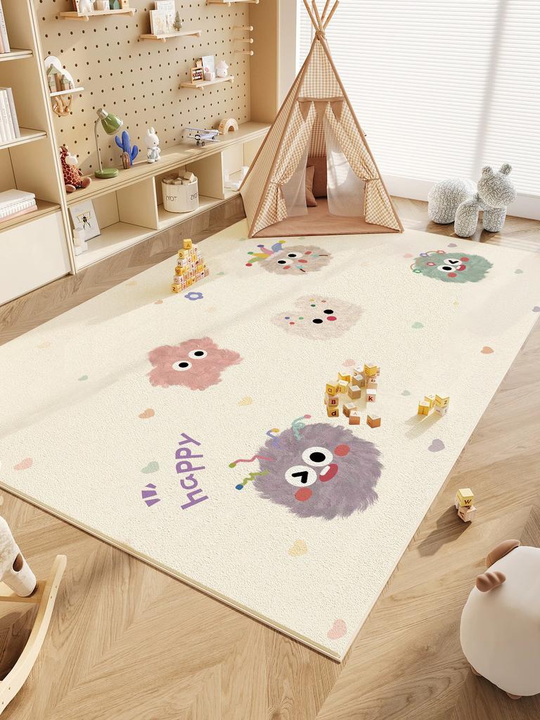 Современные минималистичные ковры для гостиной, милый мультяшный ковер для декора спальни, пушистый мягкий ковер для детской комнаты, домашний плюшевый придверный коврик