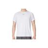 Футболка мужская с коротким рукавом и круглым вырезом, с логотипом, цвет белый, для фитнеса и тренировок, дышащая, облегающая, белая 23500511-100