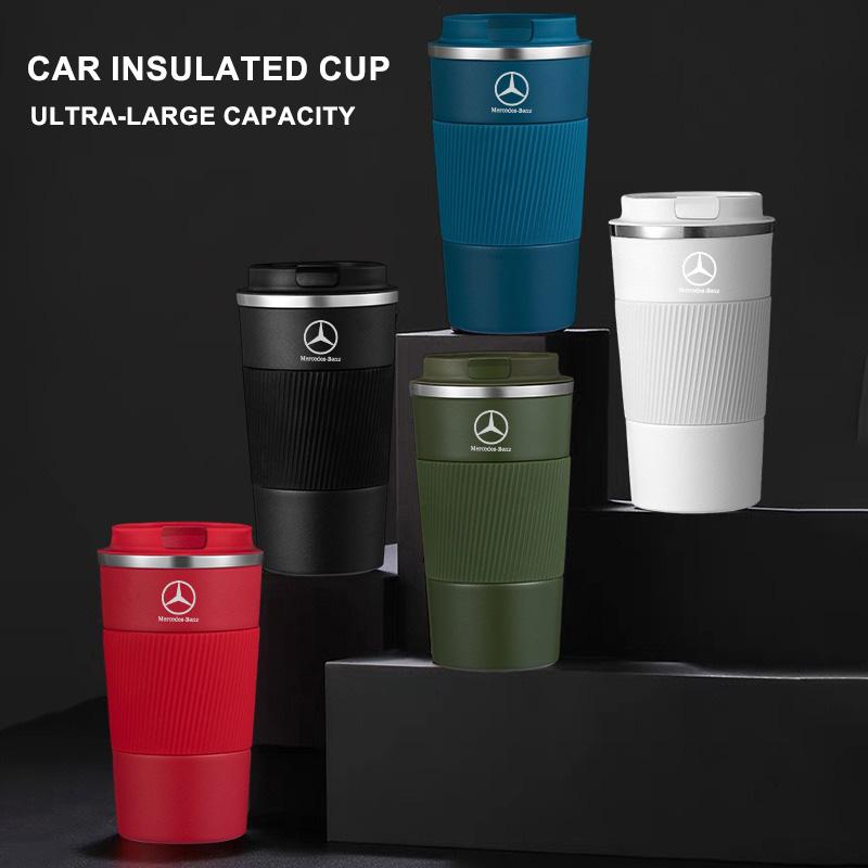 Keyring Thermos Coffee Mug Stainless Steel Coffee Cup Insulated Travel Bottle For Mercedes Benz AMG A C E Class W201 W210 W108 FZ8