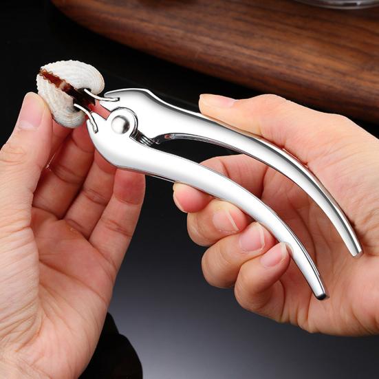 Clam Opener Comfortable Handle Easy Operation Labor-saving Zinc Alloy Polished Clam Pliers Shell Opener Seafood Tool Kitchen Accessories