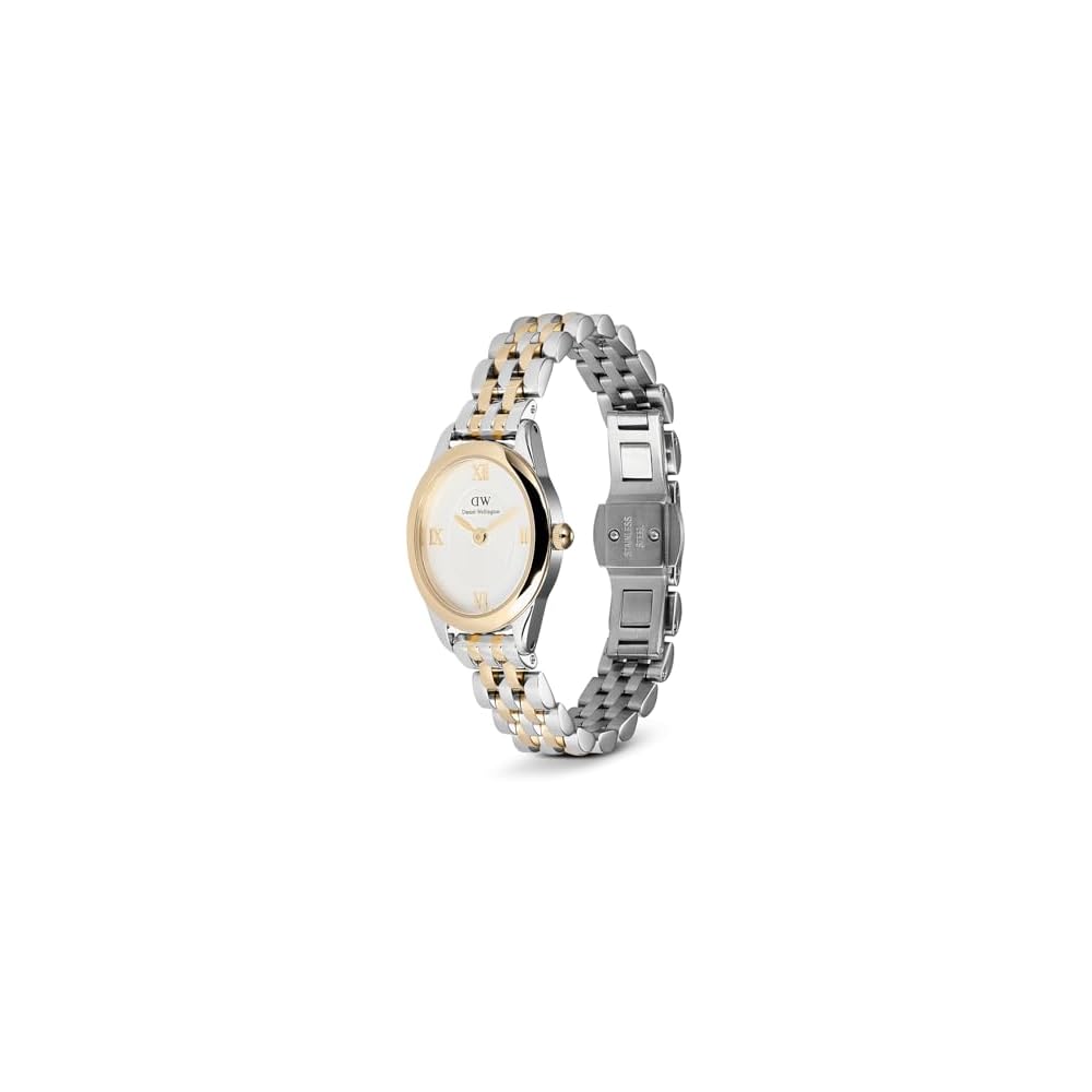 Женские часы Daniel Wellington Ophelia Mini Двухцветные 25,5x22 мм Белый циферблат Нержавеющая сталь