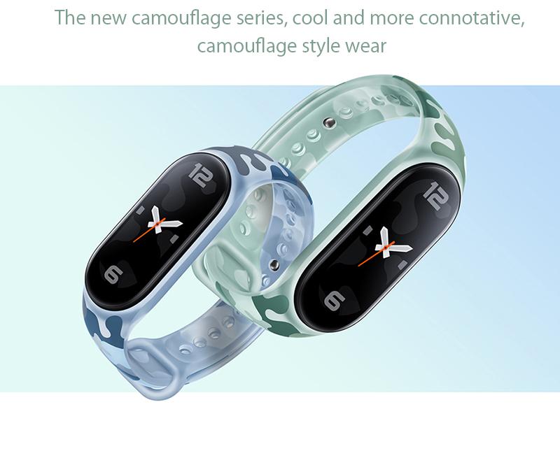 Xiaomi ремешок для Xiaomi Mi Band 7 флуоресцентный камуфляжный браслет силиконовый сменный ремешок для xiaomi mi smart Band 7 6 5