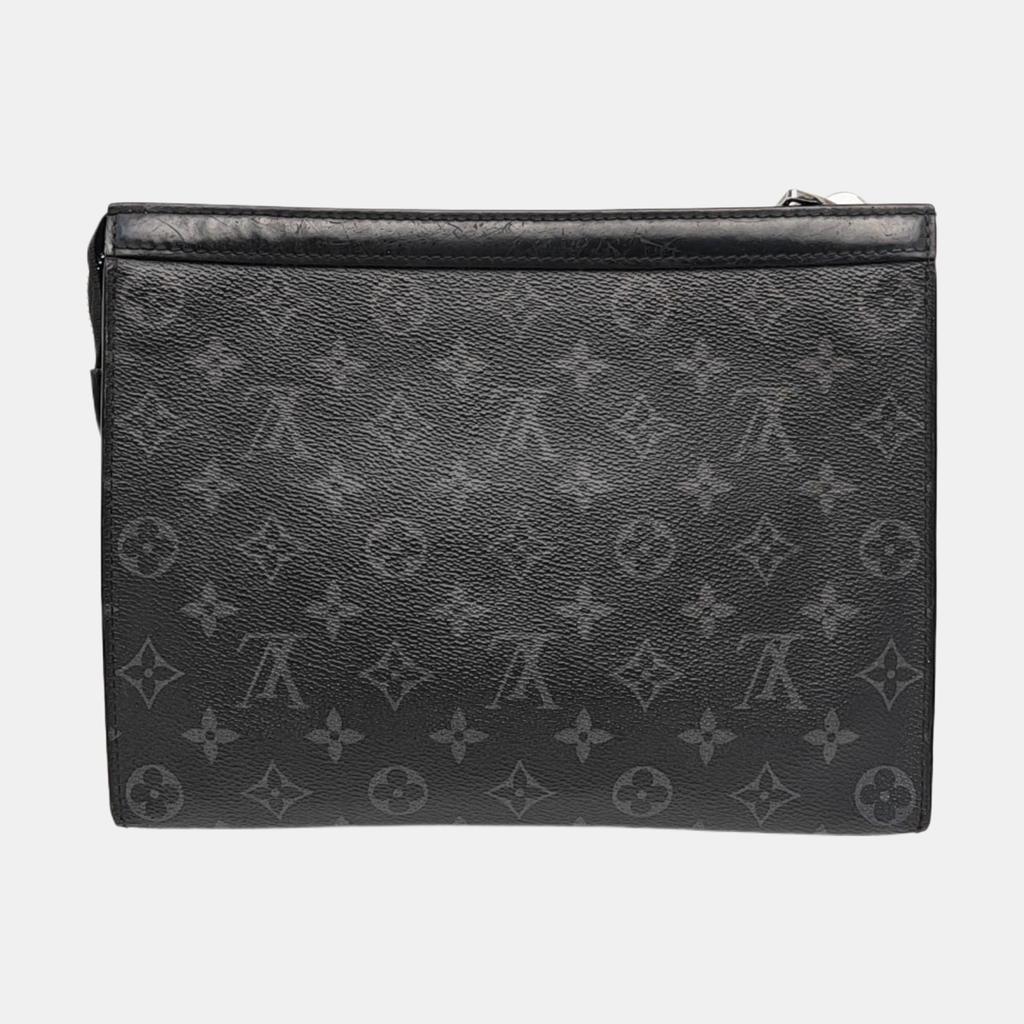 [Pre-Owned] Louis Vuitton Pochette Voyage MM 'Black Monogram Eclipse Canvas' - Very Good #PR7T2Z