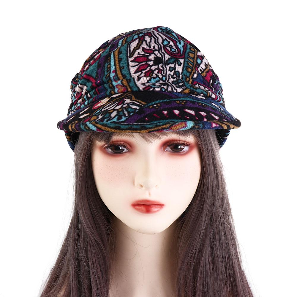 Cap Girls Cap Floral Print Mom Hat Cotton Peaked Cap Women Hat Baseball Cap Ethnic Style Cap