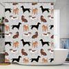 Узорчатая шторка для душа с принтом таксы, домашний декор, ванная комната, водонепроницаемая тканевая душевая панель для любителей собак, подарок, украшение 180