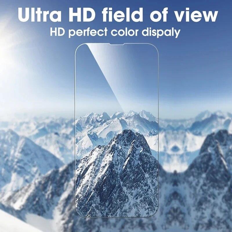 5 шт. Защитное стекло для iPhone 15 11 12 13 14 Pro Max 7 8 Plus Защитная пленка для экрана iPhone 13 Mini XR X XS MAX закаленное стекло
