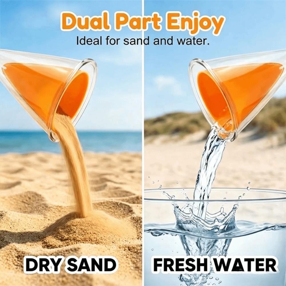 Handheld Beach Sand Funnel Multifunctional Overflow Funnel Toy Creative Sand Funnel Toy  Beach Play