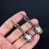 Moonstone Earrings, 999 Copper Wire Wrapped Jewelry, Gift For Women Handmade Earrings Gemstone Jewelry