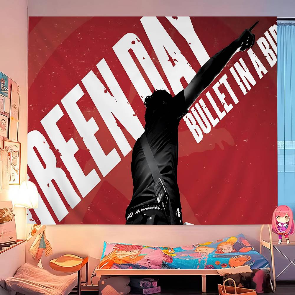 Green Day Музыка Рок-группа Диаграмма Гобелен Домашний Декор Хиппи Бохо Декор Гадание Настенное Украшение Домашний Декор