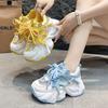 New Autumn Breathable Mesh Women's Shoes Thick-soled Heightening Dad Shoes Versatile Casual Sports Shoes Running Shoes