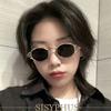 Metal Anti-blue Glasses Oversized Round Glasses Portable Optical Glasses  Women Men