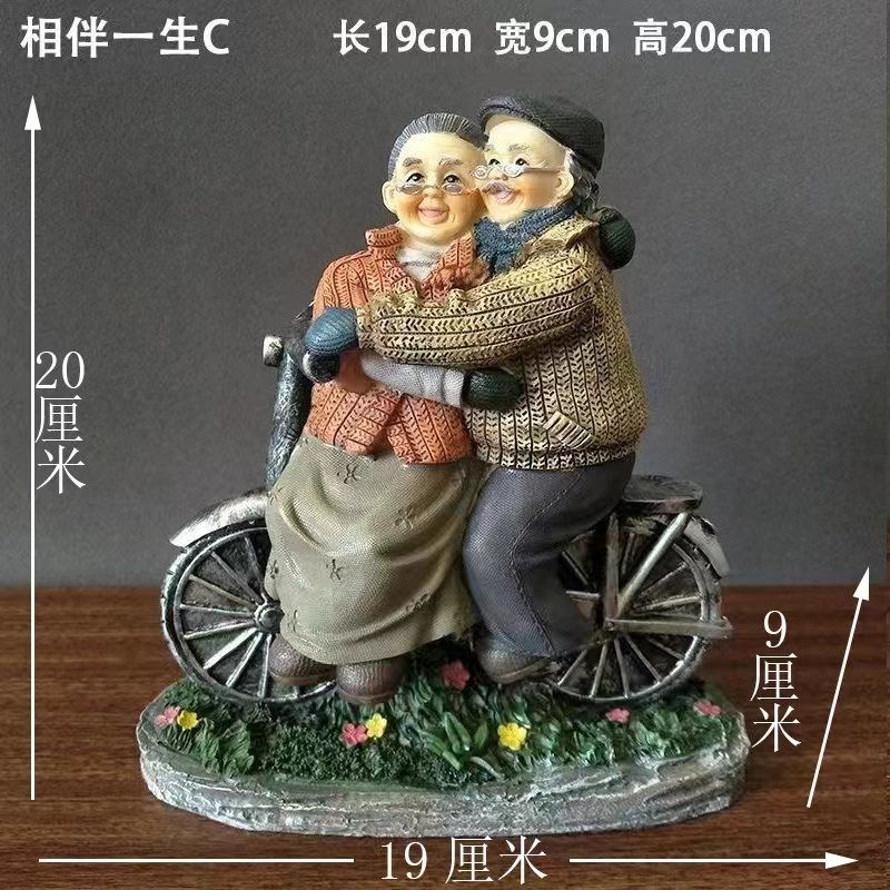 Европа Милые Бабушка и Дедушка Смола Скульптура Аксессуары Искусство Свадебный Юбилей Подарки Дом Спальня Настольная Статуэтка Предметы Декора