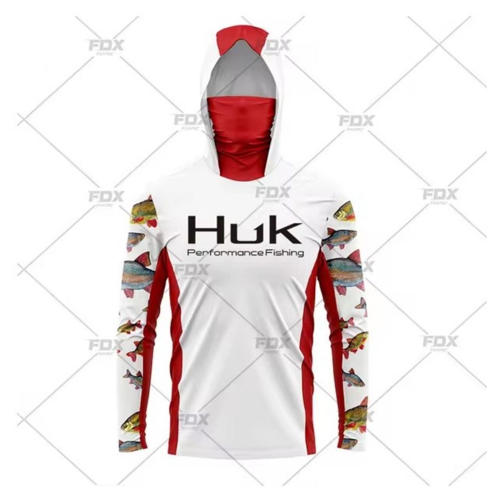 Трансграничный HUK спортивный костюм для активного отдыха с капюшоном, интегрированный костюм для рыбалки, легкий и тонкий, защита от солнца, длинный рукав, костюм для ловли на Луя