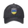 National Flag In Coat Of Arms Ukrainian Men Women Baseball Cap Denim Washed Caps Hat Vintage Outdoor Workouts Sun Cap