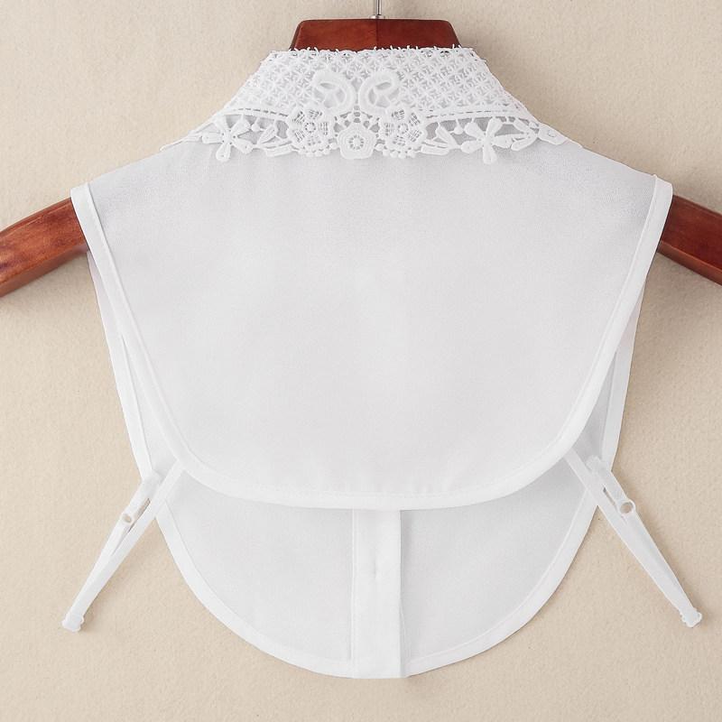 Women's Versatile Chiffon Hook Flower Fake Collar Autumn and Winter Decorative Collar Apparel Accessories Ties