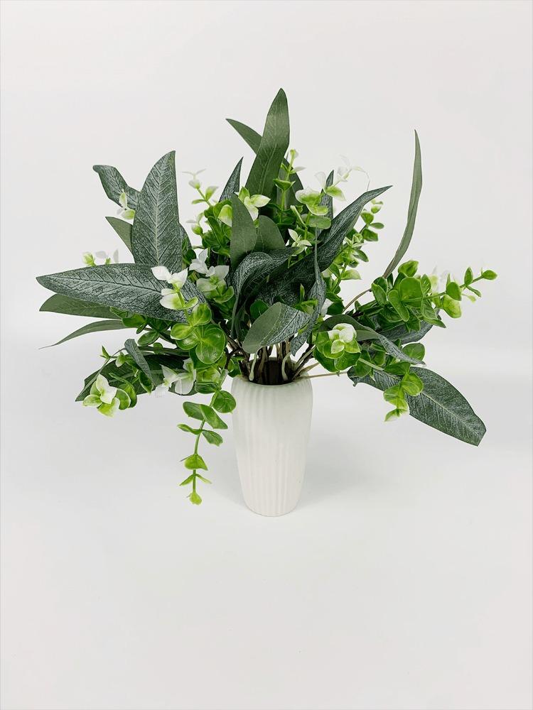 10 шт. искусственных растений, искусственные зеленые ветки, искусственные листья эвкалипта для свадебной цветочной композиции и украшения дома в фермерском доме