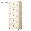 Plastic Wardrobe Storage Box Installation-Free Multi-Layer Storage Locker  for Home