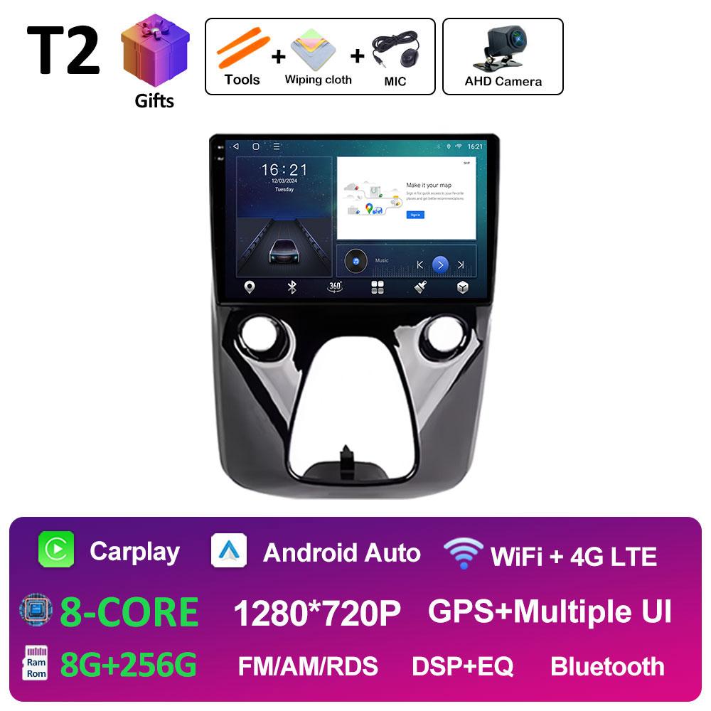 Car Audio Multimedia Radio Player For Peugeot 108 For Toyota Aygo B40 2014 2015 2016 - 2021 Android 14 Wireless Carplay NO 2 din