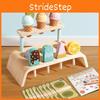 Simulation Wooden Ice Cream Shelf Children Puzzle Interactive Toy For Gift