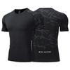 Men's Ice Silk Sports T-shirt Dry Fit Breathable Thin Round Neck Shirts Tops Fitness Running Short Sleeves Elasticity Tracksuit