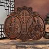 Sacred Heart of Jesus and Heart of Mary Jesus Christ Wall Decor Religious Saint Statue Wood Carve Crafts Catholic Christmas Gift