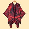 Women S Forest Style Thick Faux Cashmere Double Sided Scarf Shawl For Winter Warmth