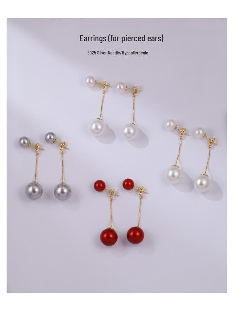 Длинные клипсы для ушей с кисточками и жемчугом: Элегантный, высококачественный, легкий, не требует пирсинга.