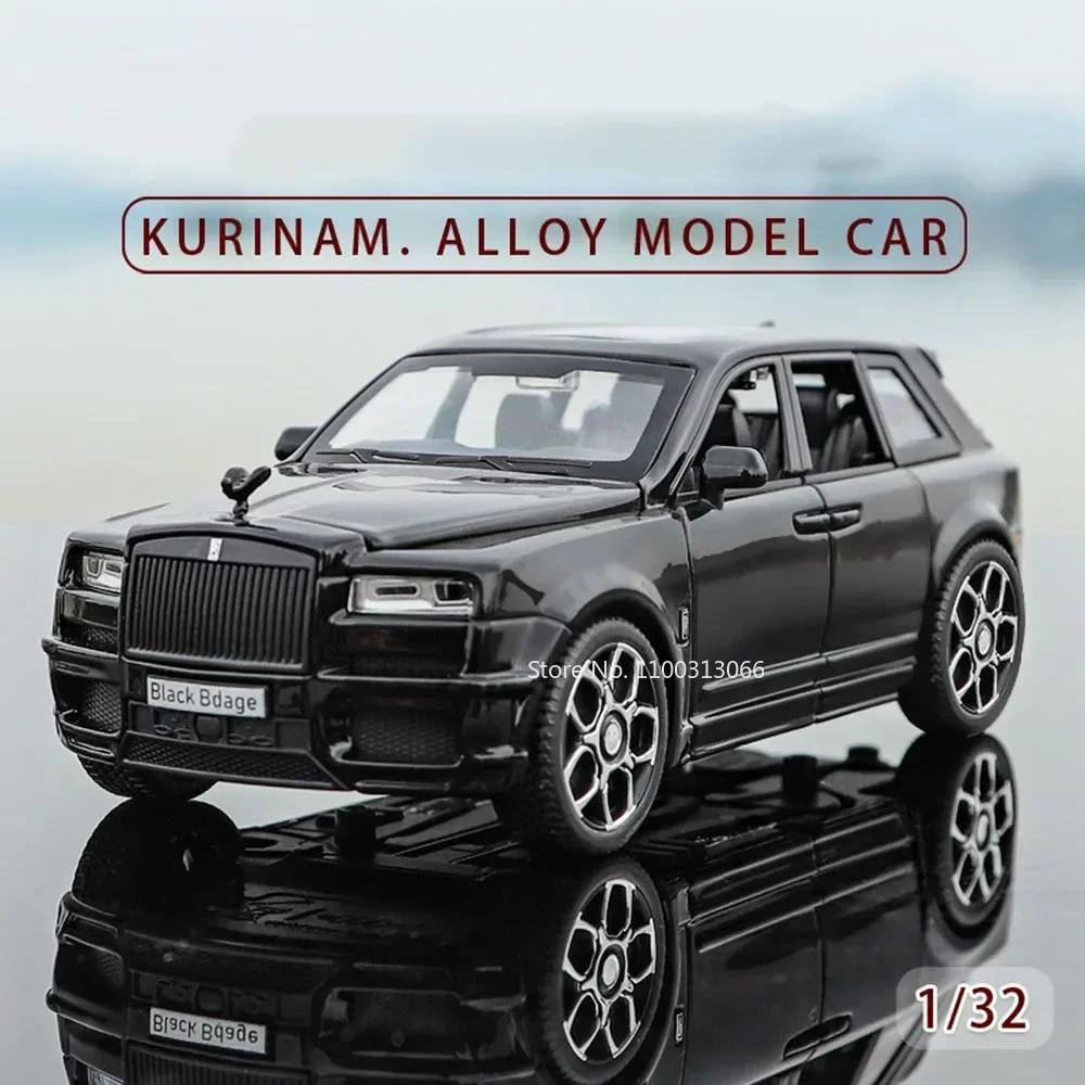 1:32 Scale Rolls Royce Cullinan Cars Toys Alloy Models 6 Doors Opened Miniature Car with Light Music Vehicles Boys Perfect Gifts
