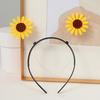 Обруч для волос с декором в виде подсолнечника, весенний дизайн, противоскользящая повязка на голову с зубцами для детей и взрослых, пластиковая легкая повязка на голову