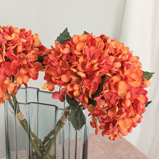 Artificial Flowers Full Hydrangea DIY Faux Flower Silk Reusable Fake Floral Plant