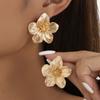 2PCS Of Innovative And Creative Women's Earrings With Simple And Fashionable Temperament Flower  Earrings
