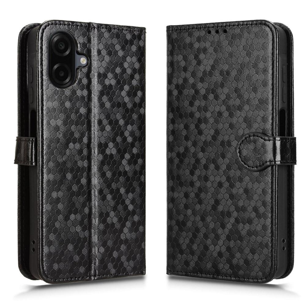 For Samsung Galaxy A07 5G/A07 4G Wallet Case Dot Pattern Imprint PU Leather Phone Cover with Wrist Strap