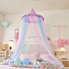 Rainbow Bed Canopy for Girls Dreamy Kids Princess Dome Bed Tent Breathable