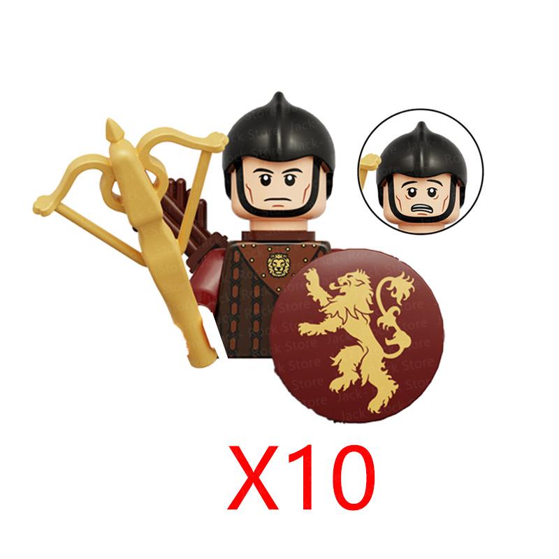 Военные Строительные Блоки Фигурки Солдат Подарки Игрушки Серия Кино Фантастика Средневековый Рыцарь Легион Оружие Щит Флаг MOC