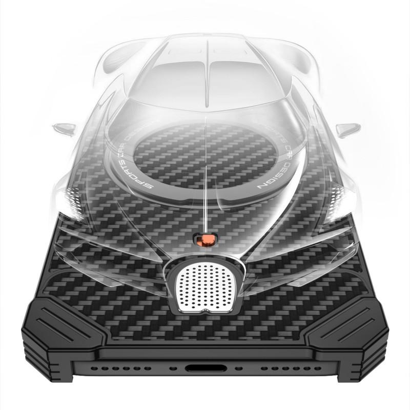 Magnetic Metal Shockproof Rotating Stand Carbon Fiber Phone Case IPhone 17 Pro Max 18