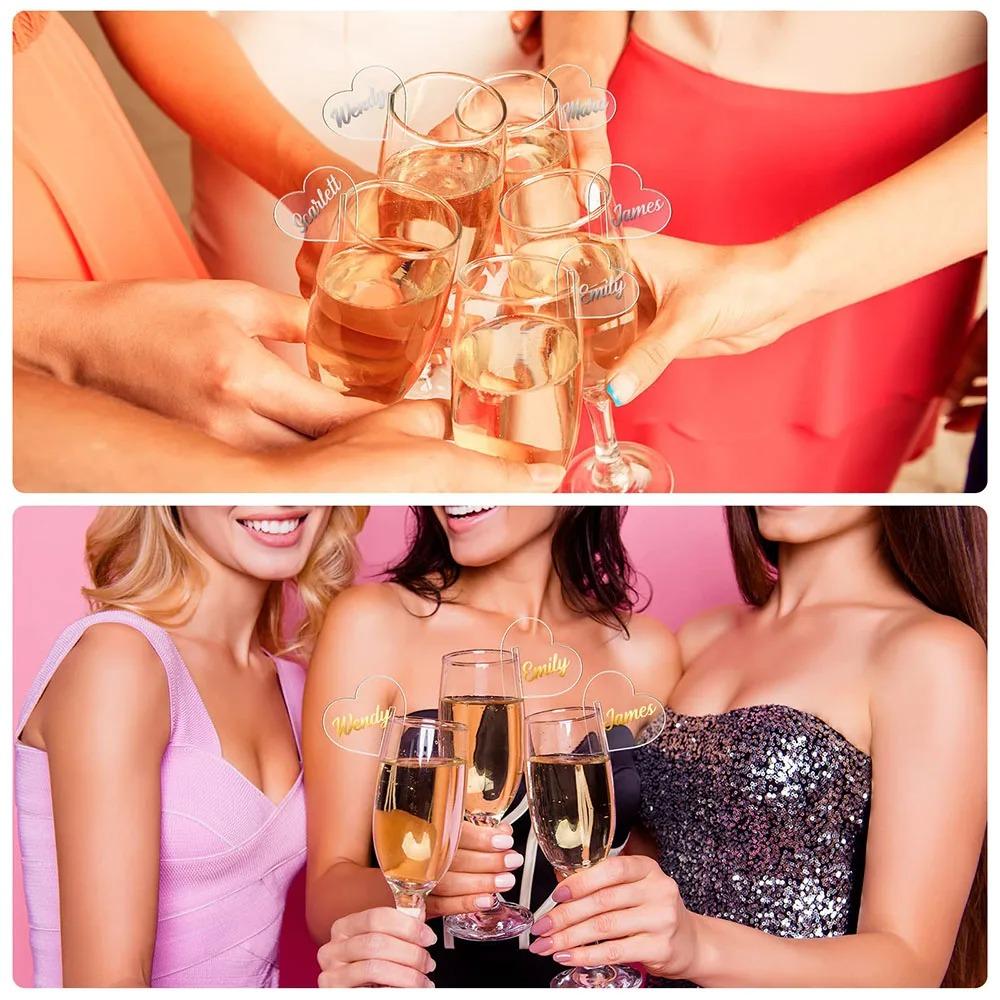 30 шт./набор акриловых маркеров для напитков, идентификатор для стаканов, знак, бар, кухня, украшение для вечеринки