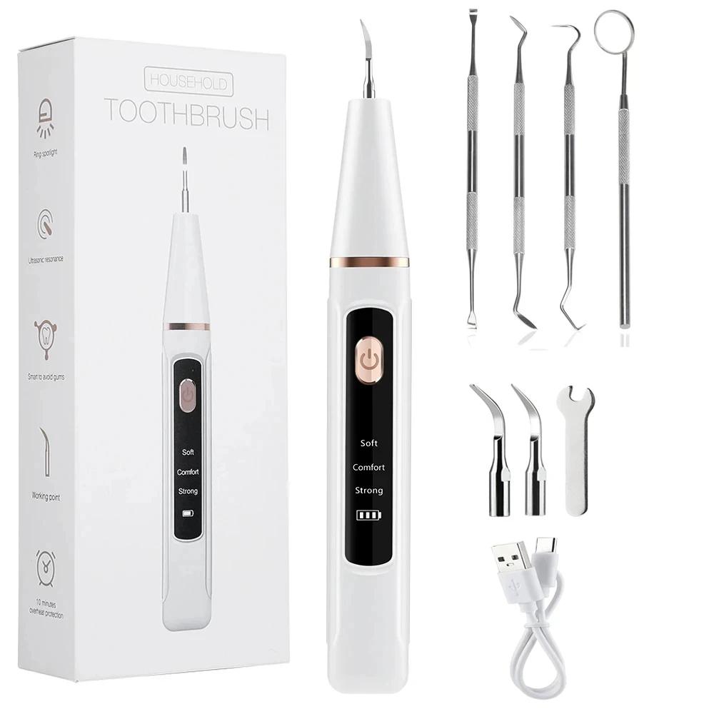 Ultrasonic Tooth Cleaner Dental Scaler Calculus Remover Plaque Tartar Eliminator Dental Stone Removal Teeth Cleaning Tools