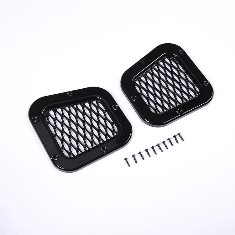 Car Styling ABS Black for Land Rover Defender 2004- Car Side Trim Cover Air Side Vents Grille Cover Car