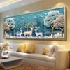 Diamond Painting 5d Large Landscape, Rich Deer Mosaic Art Entrance, Living Room, Crystal Decoration