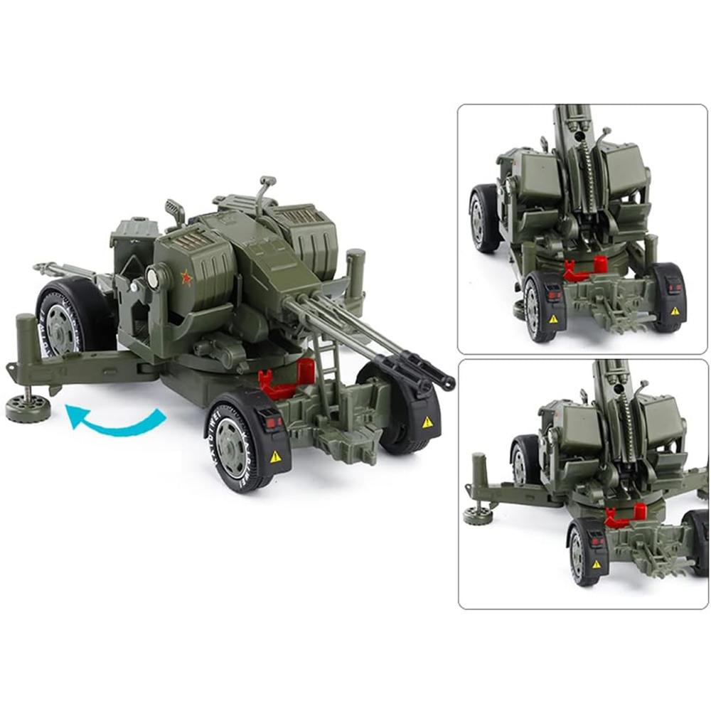 1/35 откатной автомобиль, противополетная пушка, зенитная пушка, двойной бегун, миномет, запуск ракеты, военная модель из сплава, детская игрушечная машина, литые под давлением металлические автомобили, игрушки