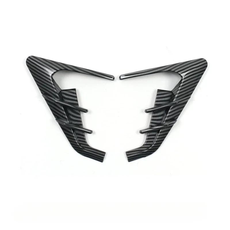 Car Stickers Side Camera Protector Covers Flank Spoiler Wing Decorative Guards Carbon Fiber For Tesla Model 3 Highland 2024
