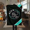 AFC Ajax Printed Flannel Blanket, soft throw for bedroom sofa, washable, fan merchandise, great gift.