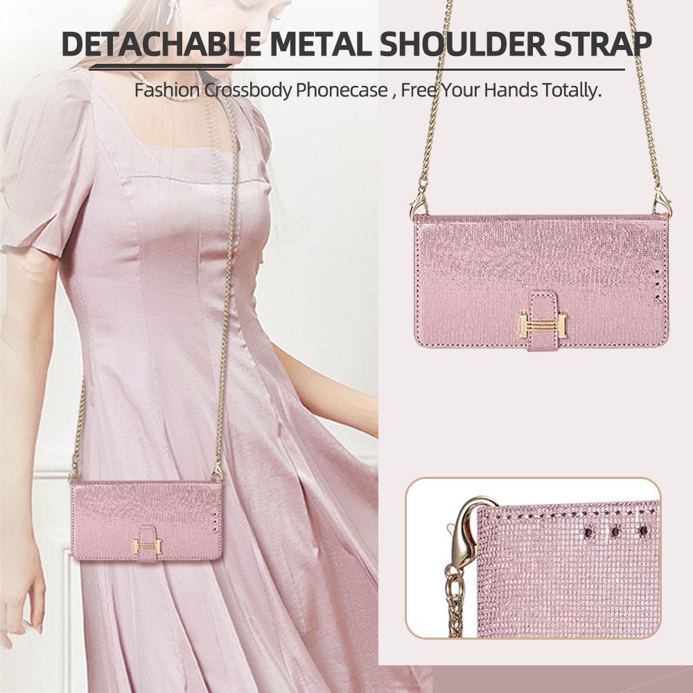 Для Oppo A5x 5G Чехол-кошелек с пайетками Кожаный чехол-кроссбоди для телефона