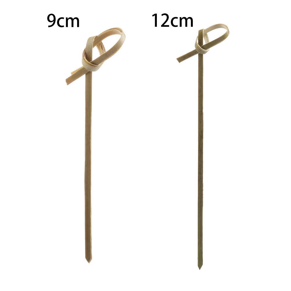 100pcs Disposable Bar Tool Party Decoration Fruit Forks Bamboo Knot Skewers Stick Cocktail Picks
