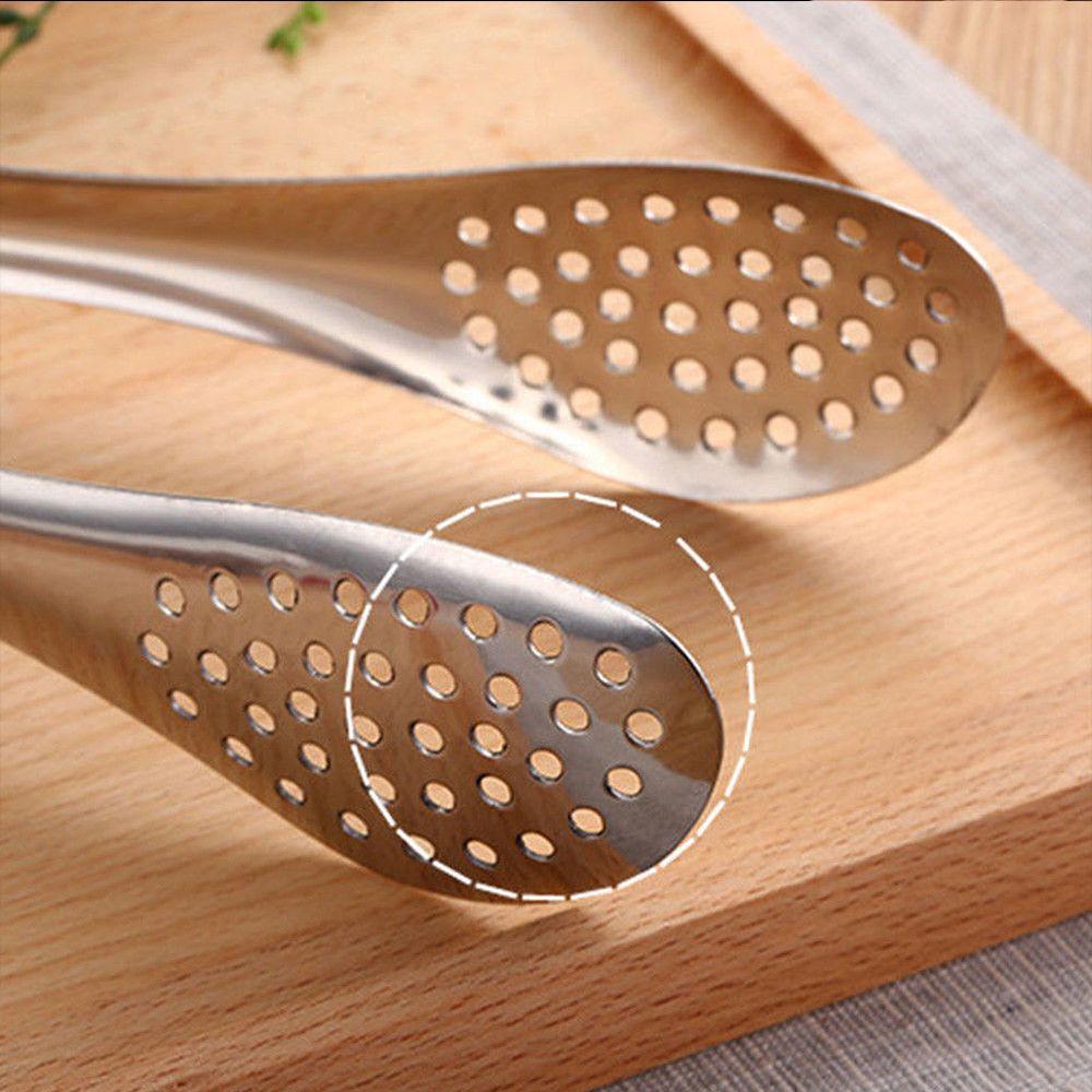 Kitchen Tools Cooking Anti-heat Salad Serving Buffet Clamp Stainless Steel BBQ Tongs Food Clip