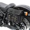 Motorcycle Vintage Black Leather 2 Saddle Bag Panniers Multi Pocket Bag Handmade