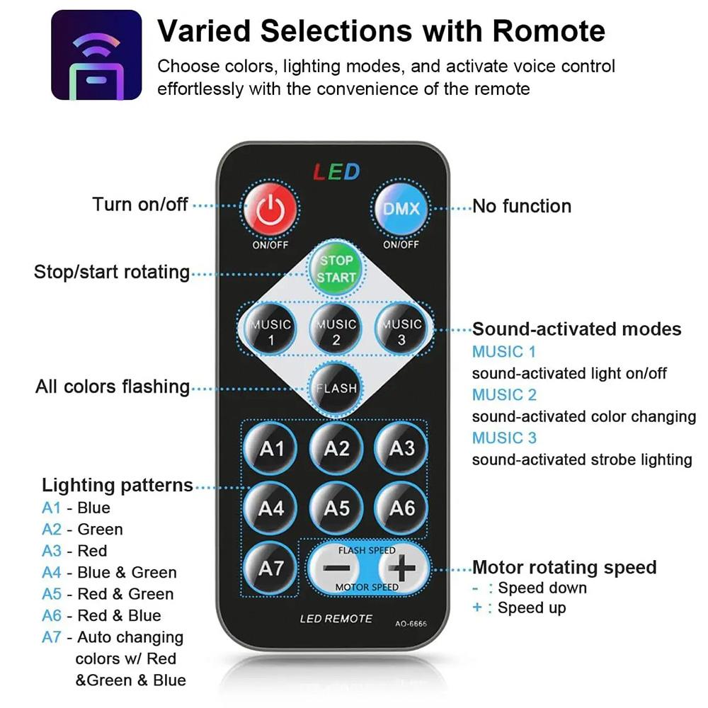 RGB LED Сценический Диско Свет Вращающийся DJ Шар Стробоскоп Пульт Звуковое Управление DJ Свет Караоке Свадебная Вечеринка Бар Клуб Лампа Лазерное Шоу