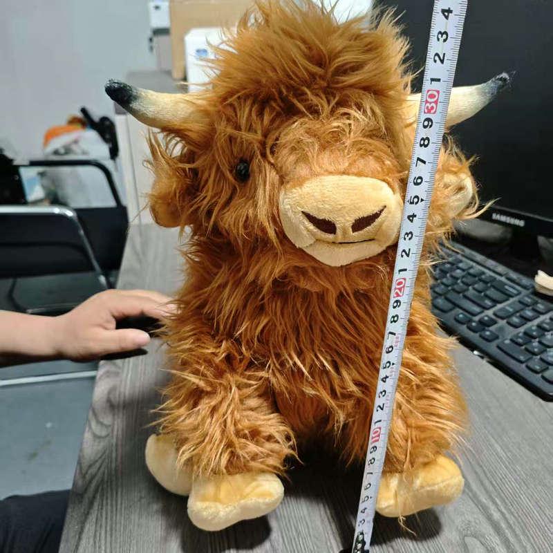 Плюшевая игрушка Шотландская высокогорная корова - Длинношерстная детская подарочная кукла