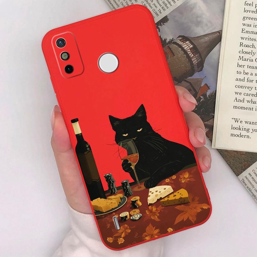 Для Tecno Spark GO 2023 2022 2021 2020 2 3 Camon 12 15 Air Pro Pop 7 Чехол для телефона Милые мультяшные животные Матовые силиконовые задние крышки Для Tecno Накладка